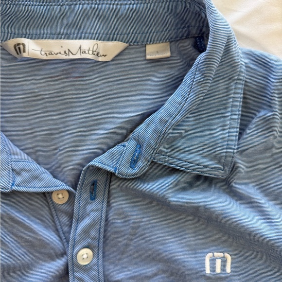 Travis Mathew Sky Blue Polo Shirt - Picture 3 of 3